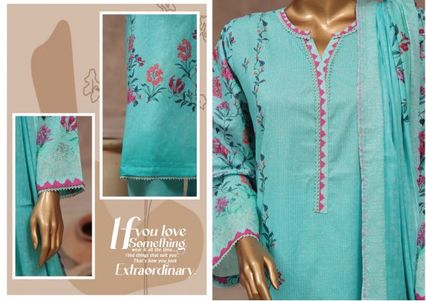 BinSaeed Exclusive Cotton Printed 3PC